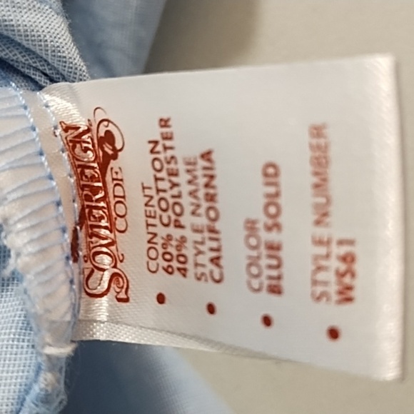 Sovereign Code Roll Sleeve Light Weight Safari Style Chambray Shirt Extra Large - Picture 9 of 14